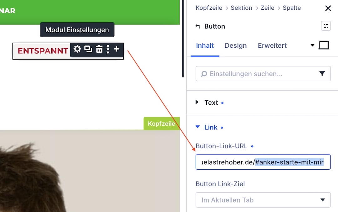 strehober webdesign ankerlink mit divi setzen 3 1